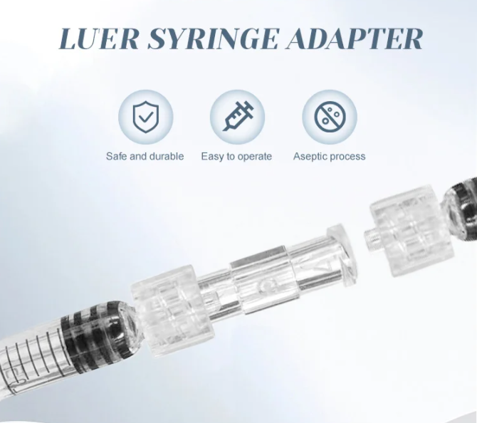 thumbnail interactive-video image 1 of DENTP Female Luer Lock To Luer Lock Syringe Connectors – Sterile, Rapidfill Style, 100 Pieces 1 of 2