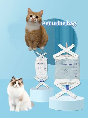 Buy Veterinary Dog Cat Use Surgical Consumables Disposable Pvc Urinary Catheterization Bag Including Extension Tube and Straps Vet online manufacture