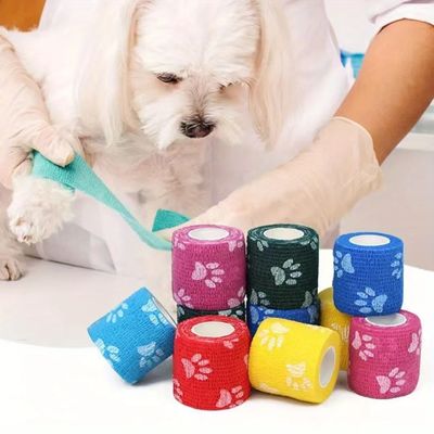 Buy Medical Grade Elastic Vet Wrap Cohesive Bandage Non-Sterile Class I Device Self-Adherent Flexible Wrap for Dog Cat Wound Care & Joint Support online manufacture
