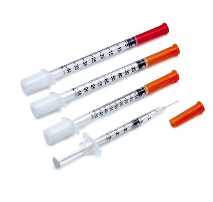 Buy Medical Disposable Insulin Syringe with 1ml Capacity Fixed Needle and Sterile Packaging for Precise Injection online manufacture