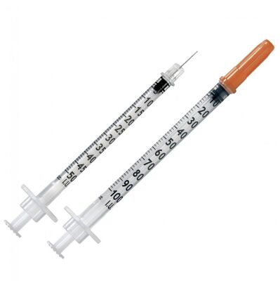Buy 1ml Capacity Insulin Syringe with Fixed Needle and Sterile Packaging for Precise Medical Injections online manufacture