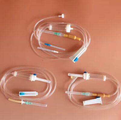 Buy Disposable Medical Infusion Set with 20 Drops/ml Transparent Tube and Adjustable Flow Regulator online manufacture
