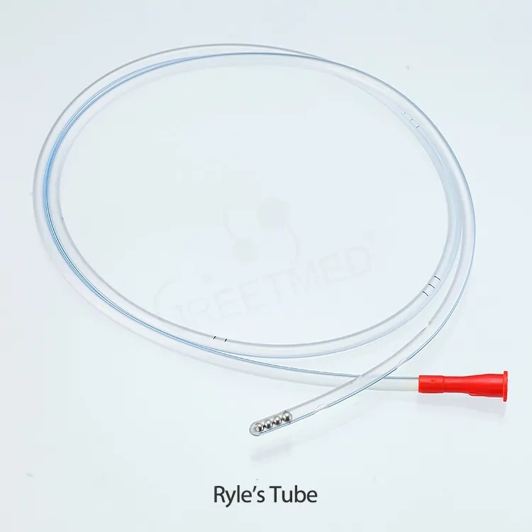 Pvc Silicone Stomach Feeding Tube With Stainless Steel Ball RYLES Type