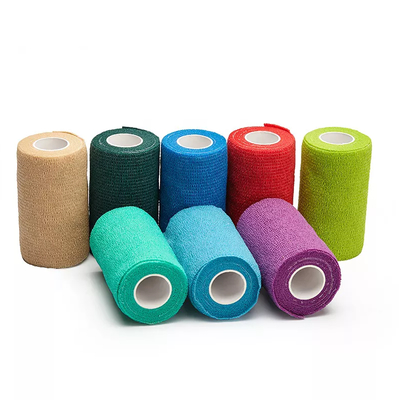 Good price Veterinary Consumables Non-woven Elastic Self Adhesive Bandage Vet Wrap Latex Free for Horse Racing Protection Skin Color Athletic Cohesive Bandage online