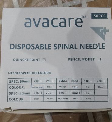 Good price Medical Grade Spinal Anesthesia Needle with Quincke Tip and Pencil Point Whitacre Type for Atraumatic Lumbar Puncture in 25G 26G 27G online