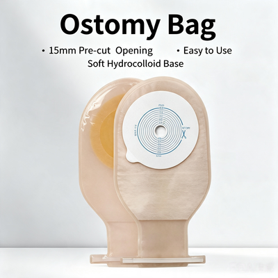 Good price One Piece Adhesive Ostomy Bag Open End Drainable Colostomy Pouch Disposable Stoma Care Fecal Bag CE Class I Adult online
