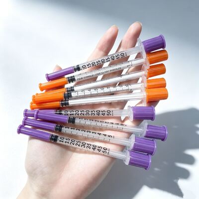 Good price Disposable Insulin Syringe 0.5cc 1cc  Medical Etral Thin Wall Insulin Syringes with Customized Color online