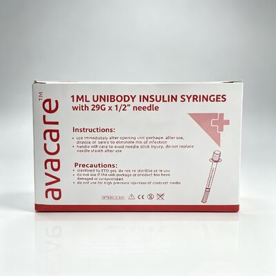 Good price AVACARE Insulin Syringe 0.5cc 1cc Regular Wall with Orange Cap Disposable Insulin Syringes online
